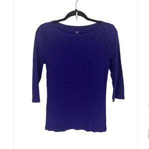 Gap - Supersoft Boatneck 3/4 Sleeve Tee 510814-00 | Medium | Navy Uniform Blue